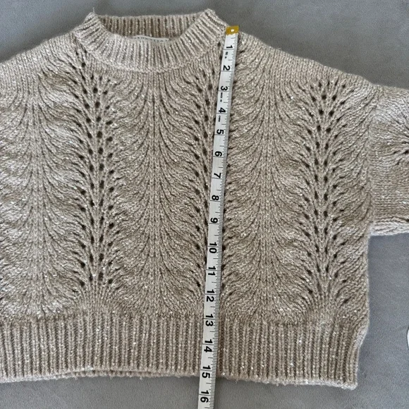 Brunello Cucinelli Cashmere Sequined Cropped Sweater XS - Picture 8 of 13
